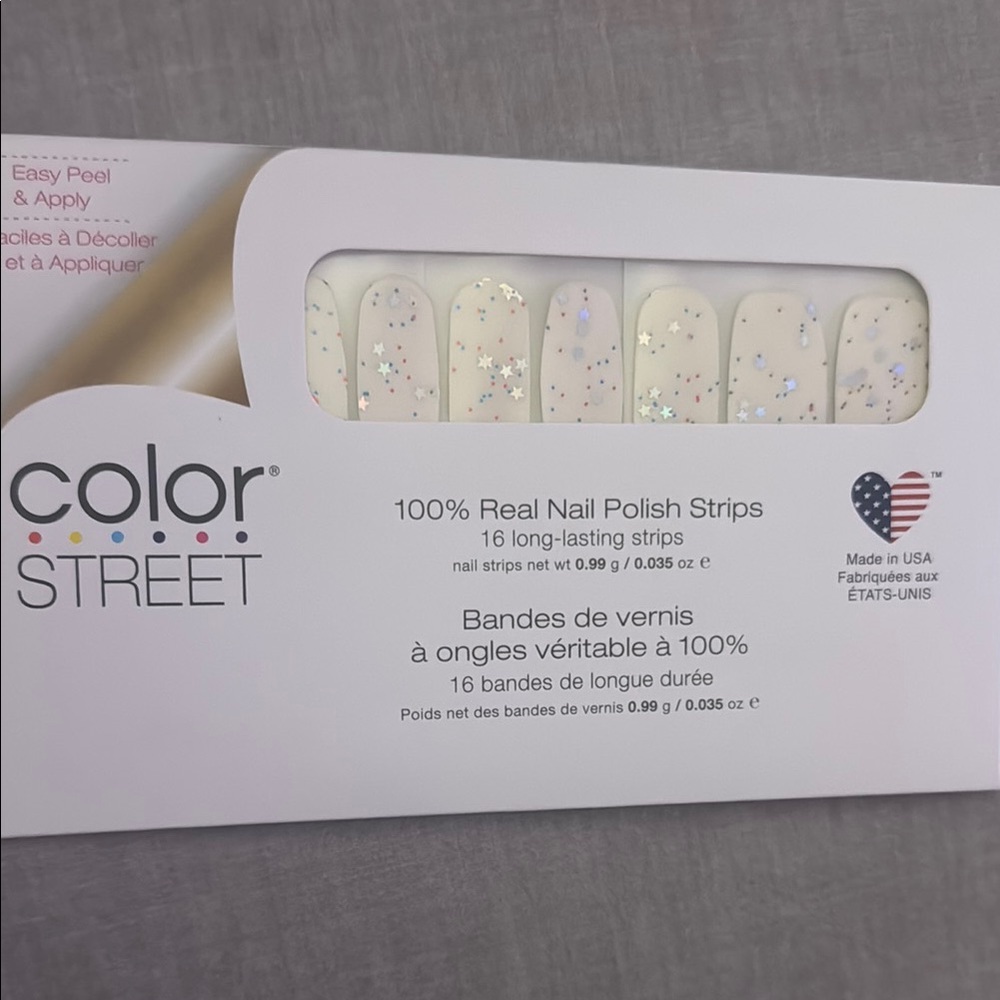 Color Street White Nail Strips Lucky Stars